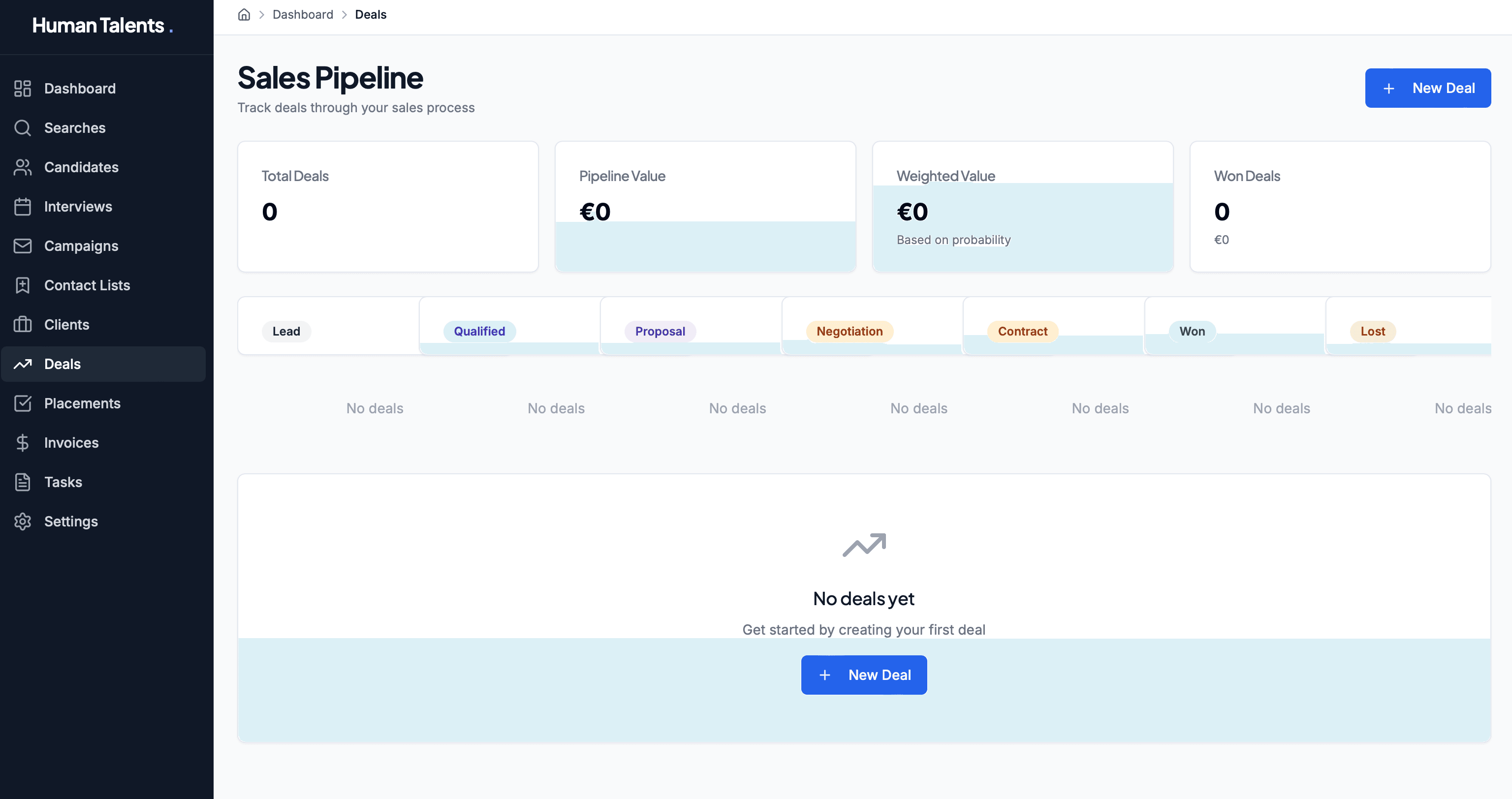 Market Scanner Interface - Human Talents AI